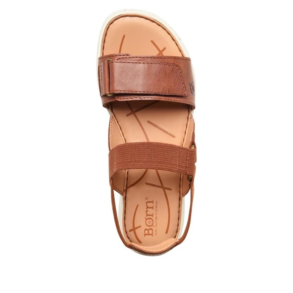 Born Alli Adjustable Leather Stretch Strap Sandals - Picture 1 of 11